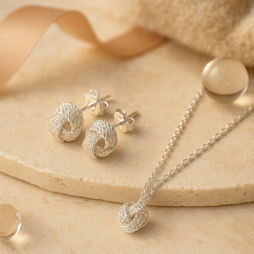 KnotSilber Filigranes Silberset - Länge 45 cm, 925er Silber, Nickelfrei