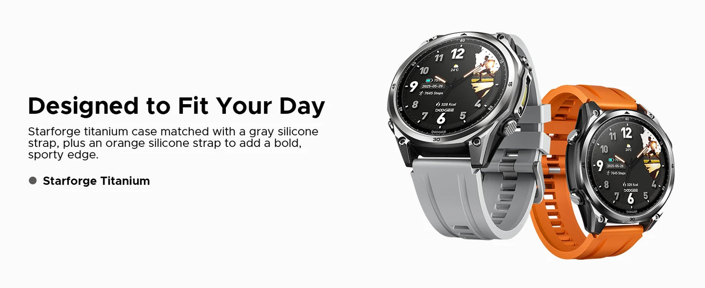 DOOGEE ANYWISE W1 LITE - Akku 8-12 Tage, 5ATM, 1,43Zoll