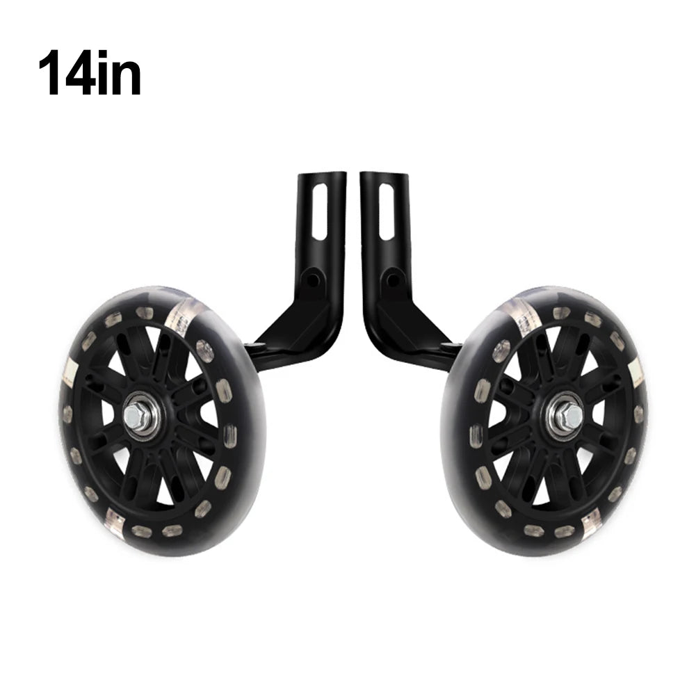 Stability Enhancing Bicycle Support Wheels for Children Suitable For Use With Popular Sizes of For kids' Bikes (14 20 Inches)