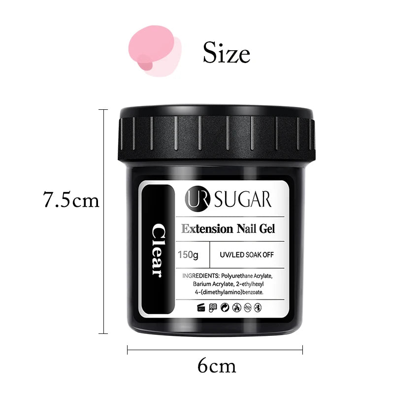 UR SUGAR 150g Transparent Nagel Extension Gel Gelee Weiß Licht Rosa Acryl Französisch Nagel Kunst UV LED Gel Semi Permanent Maniküre