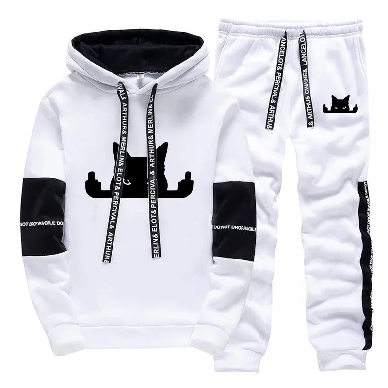 Fujian Choice Hoodie Sportlich Gemustert - Polyester S-XXL