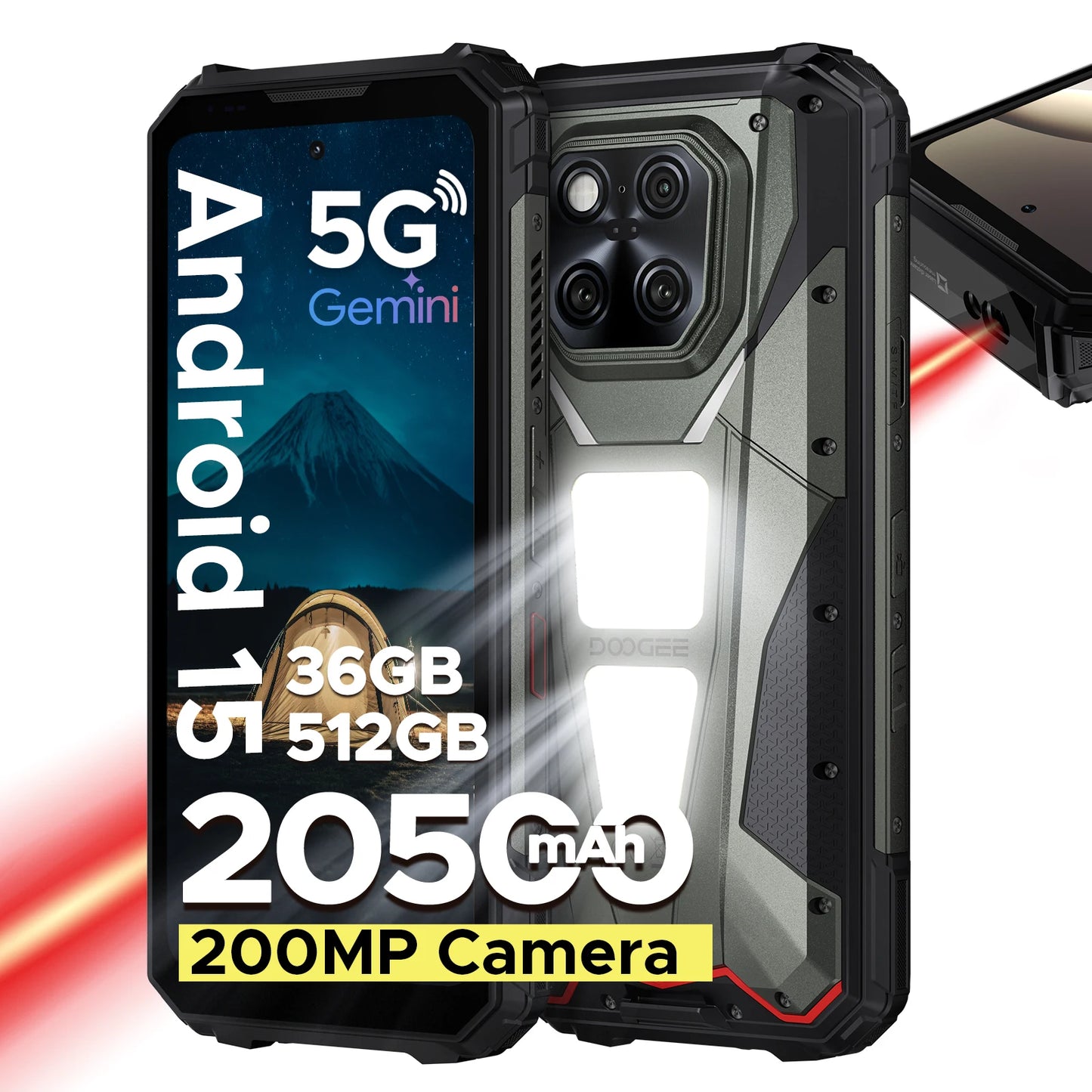 DOOGEE V Max LR Laser-Entfernungsmesser - 20500 mAh, 45W, 6,78 Zoll