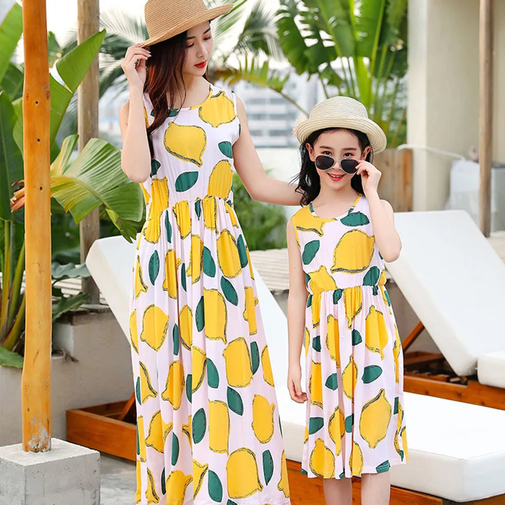 Spring Family Matching Outfits Mother Daughter Dress Women Girl Casual Autumn Costume Mom Baby Kids Rompers Parent-child Clothes