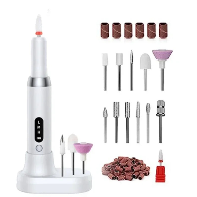 Electric Nail Polisher Drill Bits Professional Nails Grinding Polishing Dead Skin Removal Art Sanding File Pen Manicure Machine