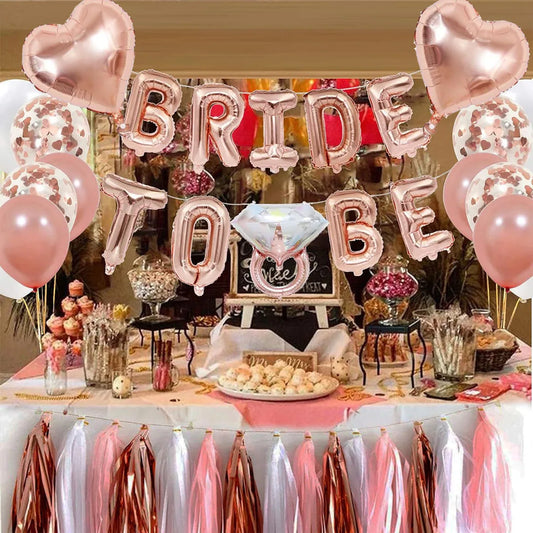 Choice Ballonset Roségold - 41 Teile Ring Herz Dekor