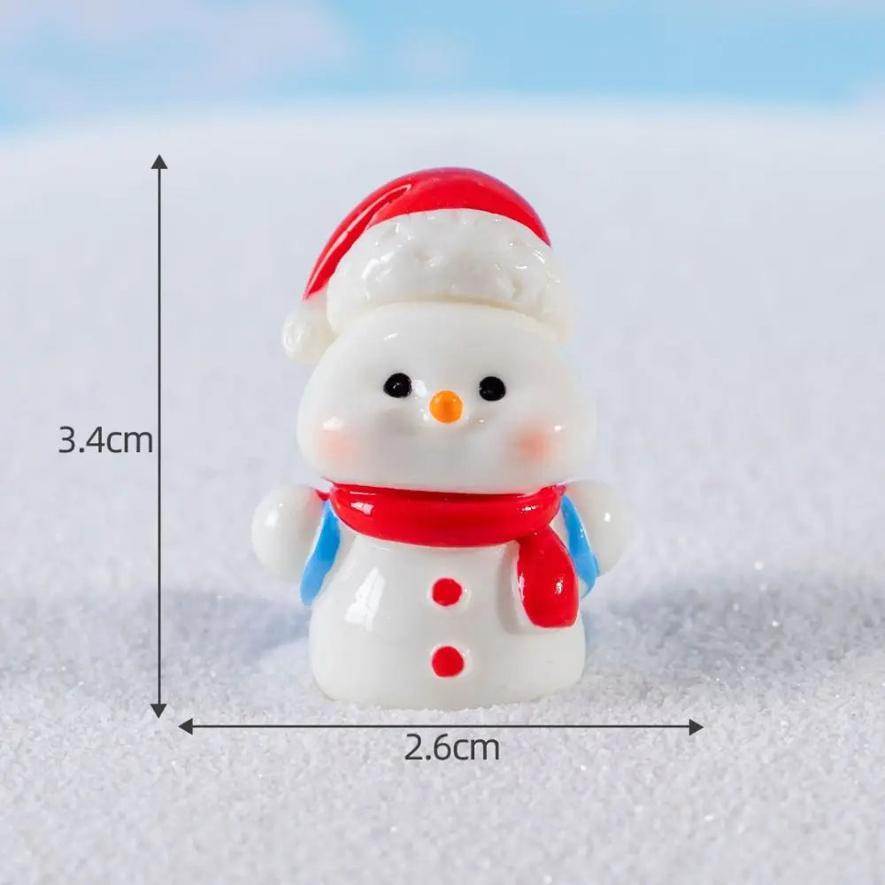 Funny Bonsai Decor Weihnachtsszene Santa Figuren - Mini Harz Schnee-Design