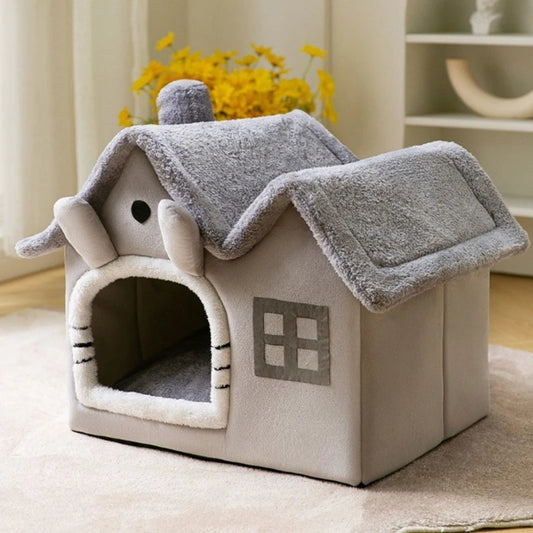 Breathable Warm Pet Bed House Detachable Washable Soft Cushions Kennel for Small Dog Cats Pet Supplies