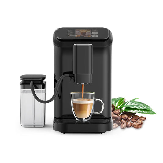 Mcilpoog WS-D5  Automatic Coffee Machine - Smart Wi-Fi , 12 Coffee Varieties, Touchscreen & Built-In Frother/1.5L Tank for Home