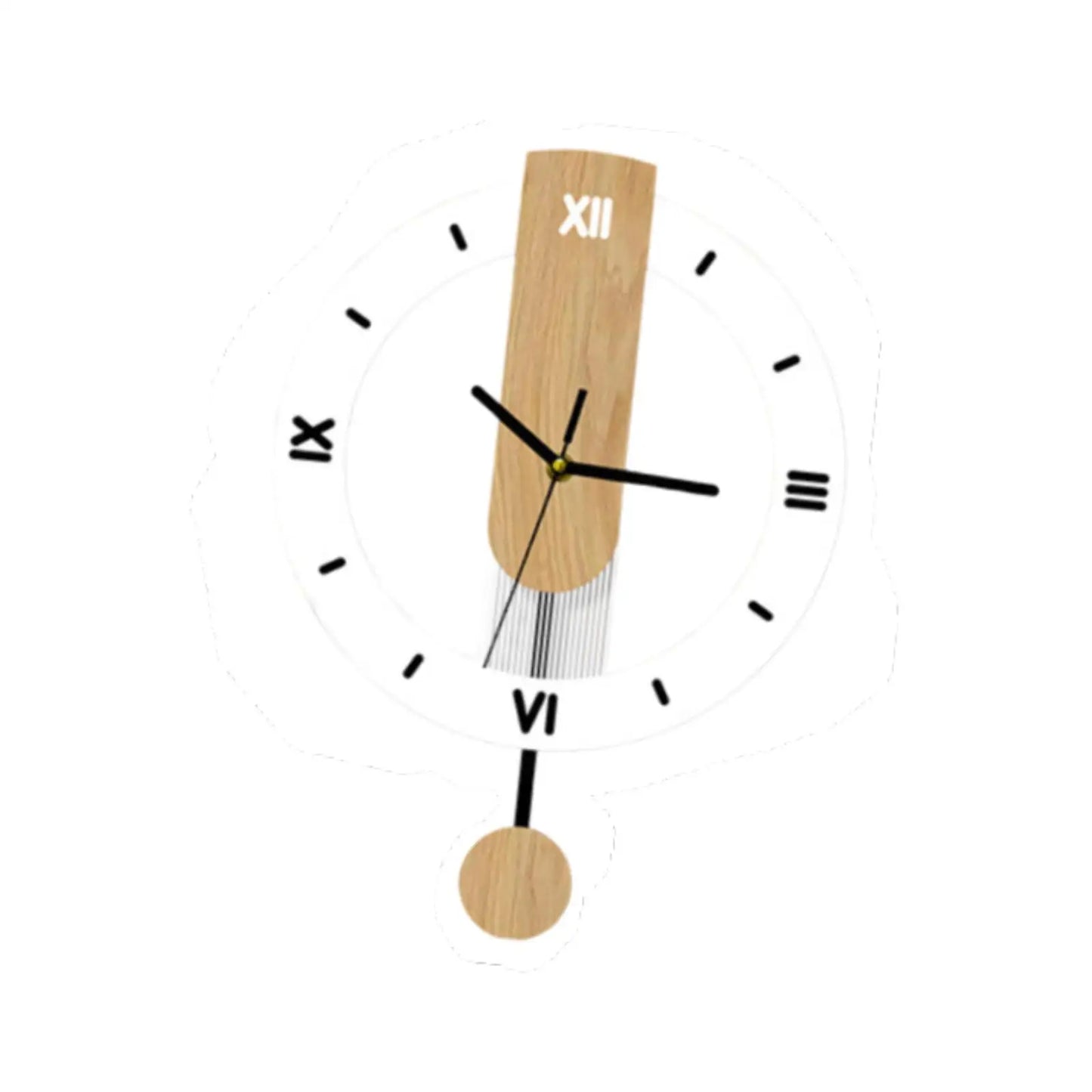 Wall Clock No Ticking Wall Decoration Large Roman Numerals Lightweight Easy to Read Gifts for Study Bedroom Cafe Bar Home Office