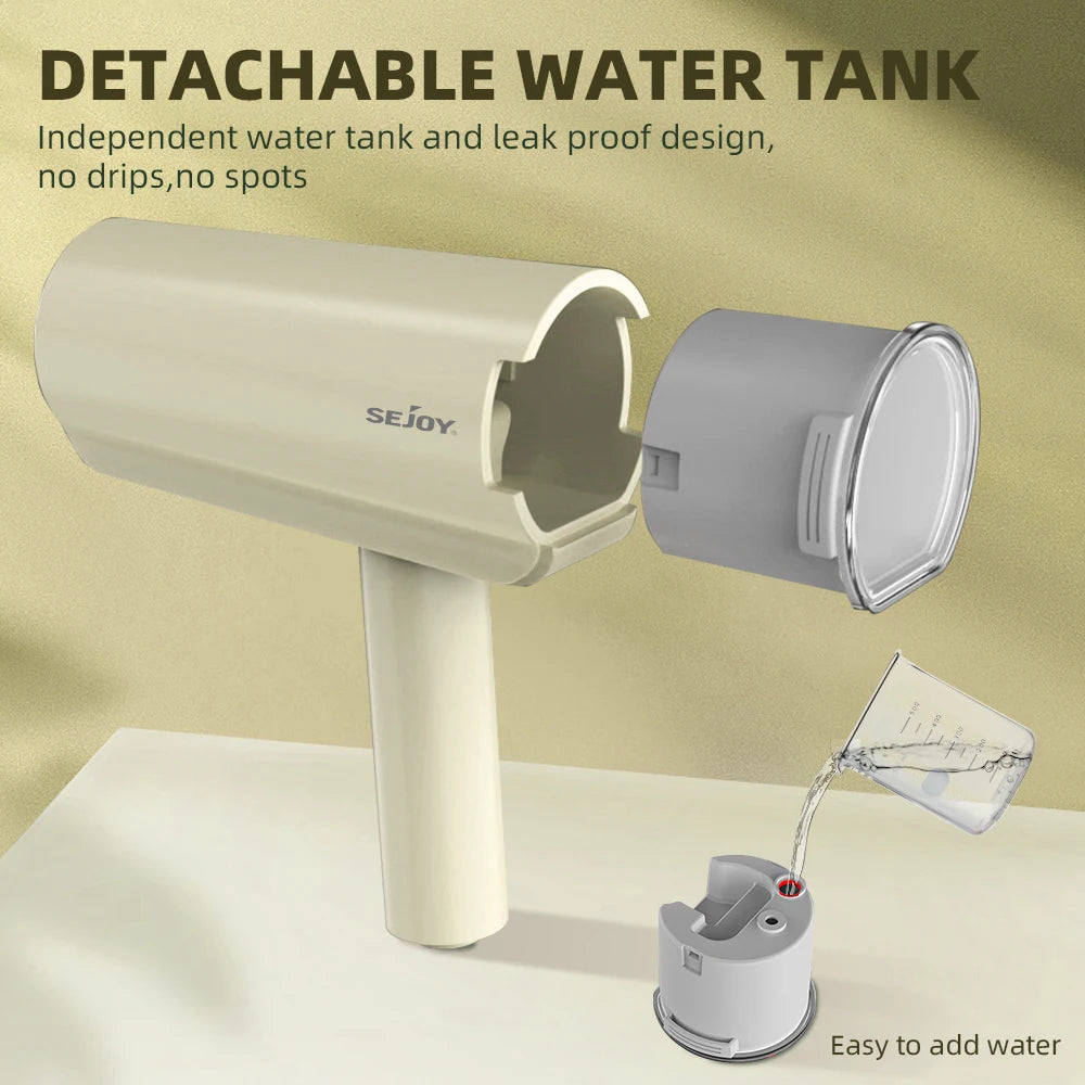 Sejoy Dampfglätter Tragbar - 150ml Handheld Stoff Dampfer Schnellhitzung 1000W Dampfbügeleisen für Zuhause Reisen