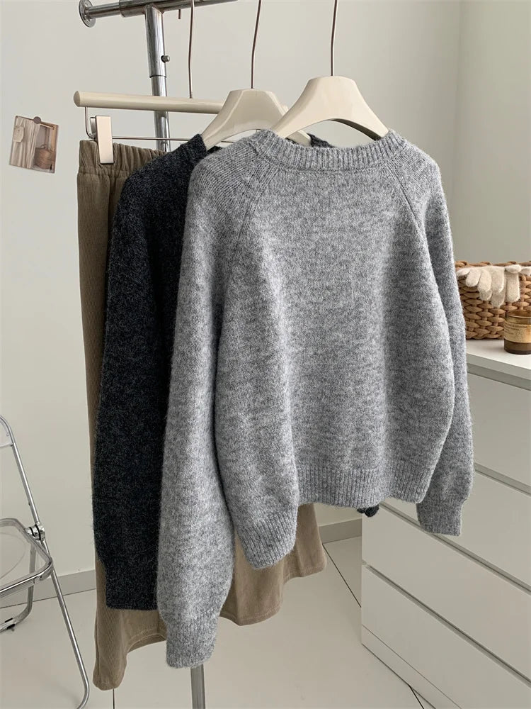 MOOIRUE APPAREL Wollcardigan Schulter-Schnalle - Größe Regular, Slim Fit, Material Polyester Wolle Spandex Nylon