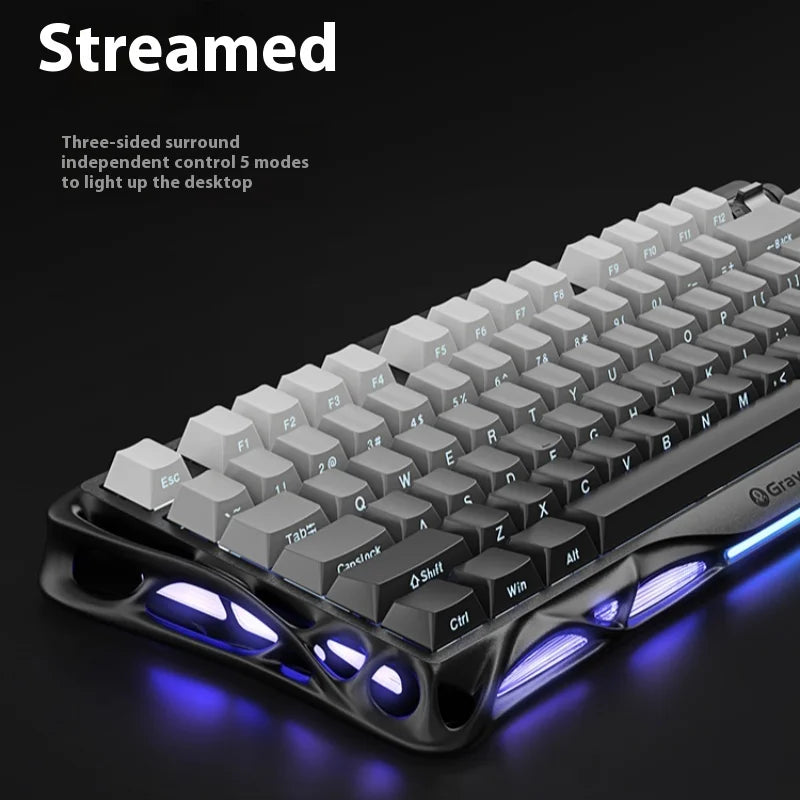 Gravastar 75k1 Mechanische Tastatur - RGB, BT, Alu, 2.4G