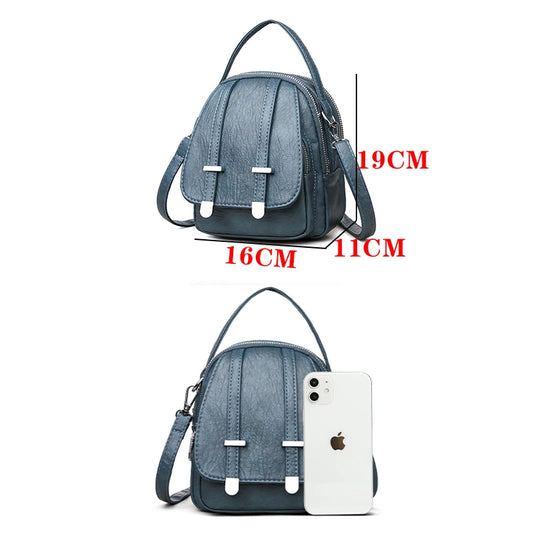 Fashion Multilayer Crossbody Bags For Women 2024 Luxury Designer Brand Leather Shoulder Messenger Bag Ladies Purses and Handbags