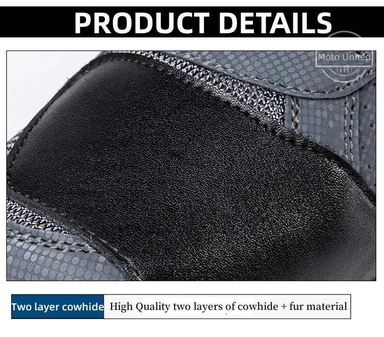 Ghete de motocicletă CN Guangdong cu talpă antiderapantă - Mărimea 39-45 Ghete din piele de vacă