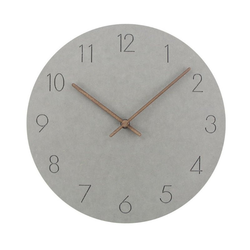 Wooden Simple Round Wall Clock Non Ticking Silent Clocks Modern Office Wall Clocks Homes Decor Easy to Read