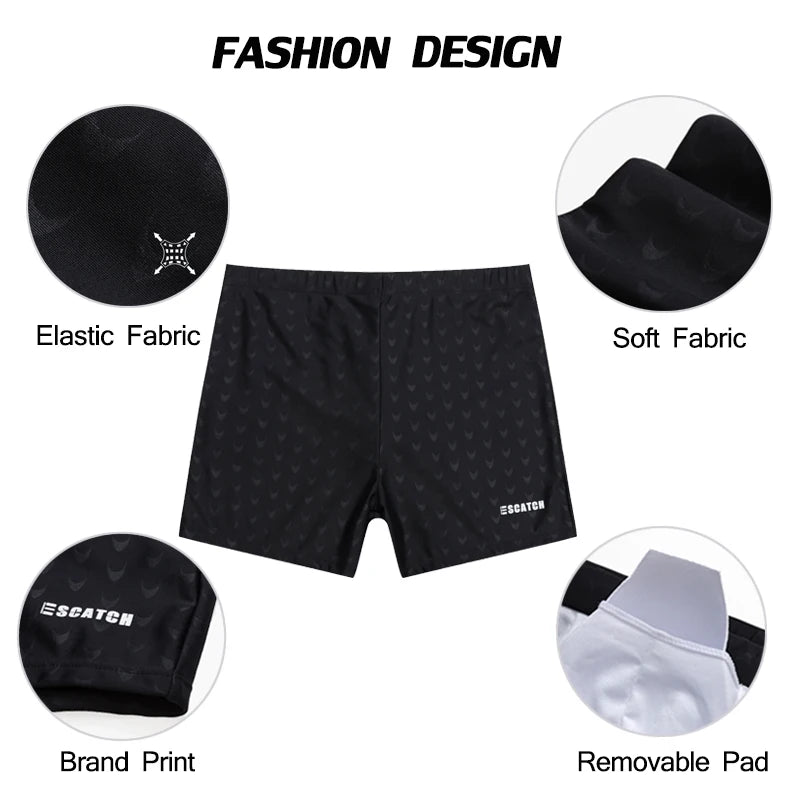 Herren Schwimmbekleidung 2025 - ESCATCH Plus-Size Fashion Elastische Schwimmhose