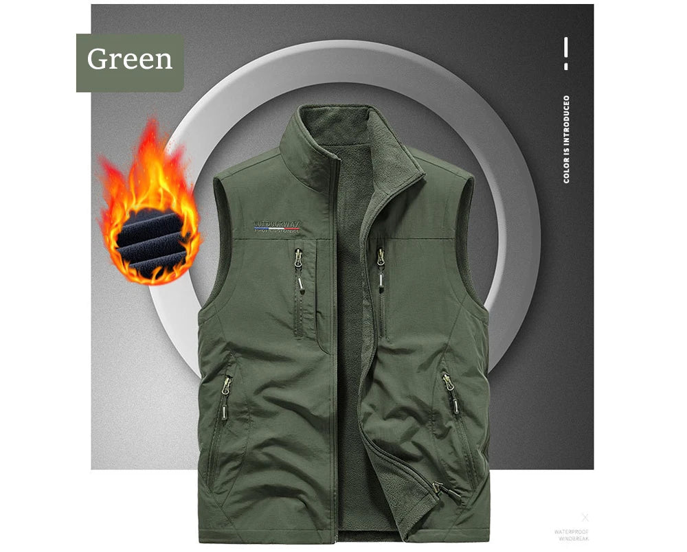 AlpinPro Field Outdoor-Weste Warm - 6 Taschen, Fleece M-XXL