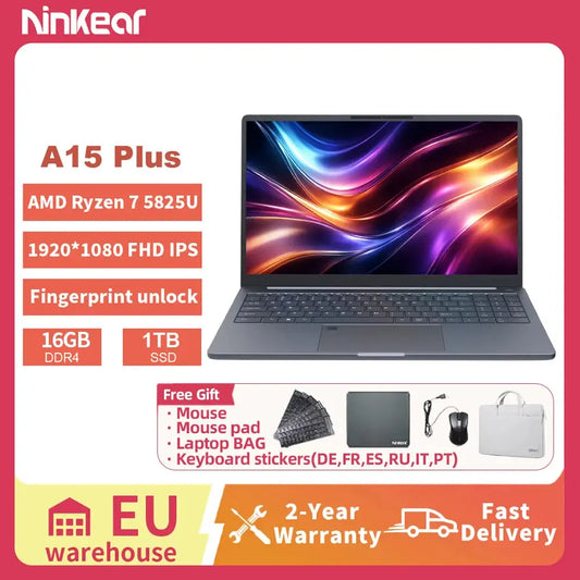 Ninkear A15 Plus Laptop 15,6 Zoll FHD IPS Ryzen 7 5825U Für Büro
