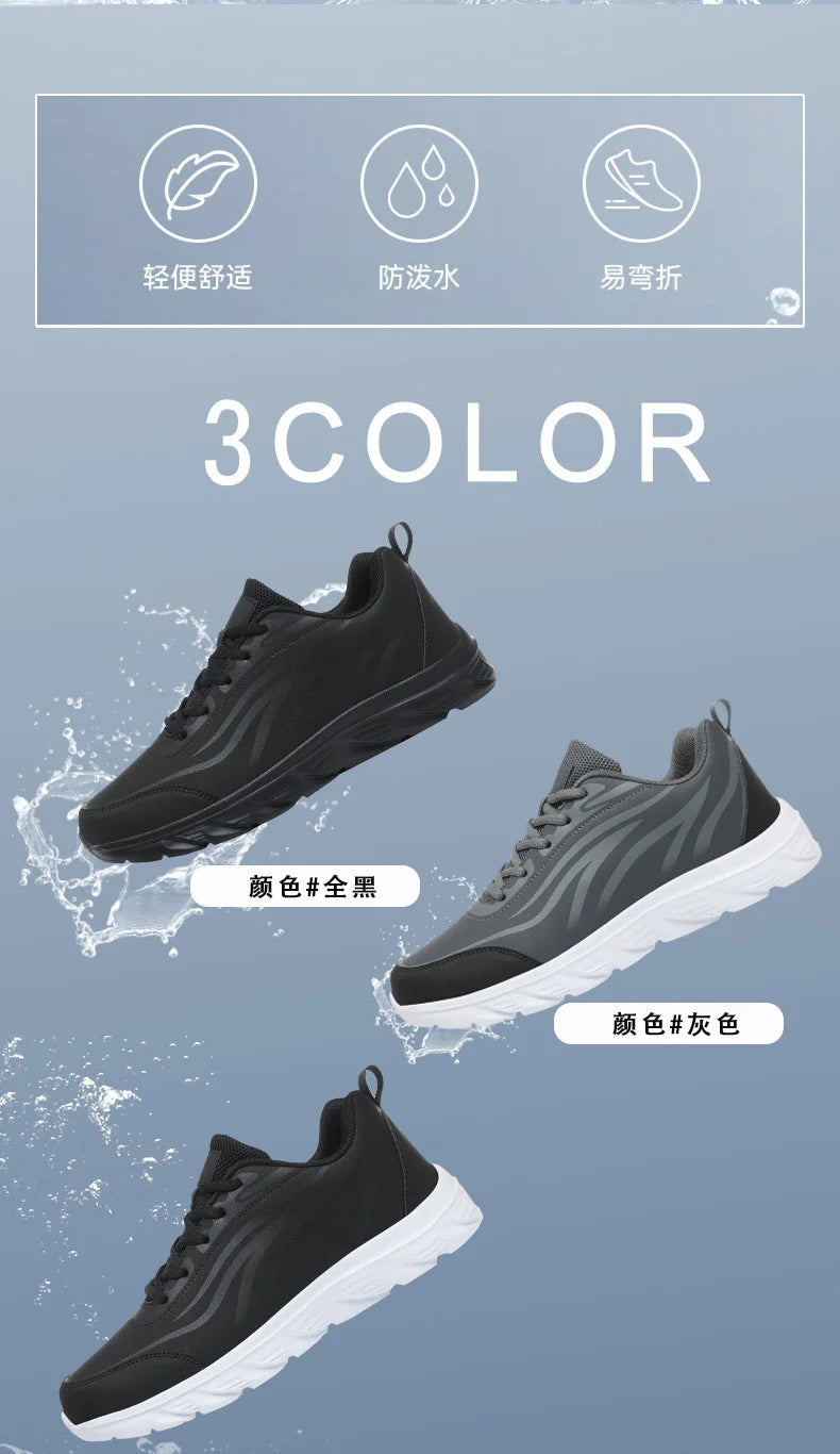Sneakers Men Summer Trendy Light Weight Fashion Sport Footwear Boys Winter Running Mens Casual Shoes Walking Shoes All Black