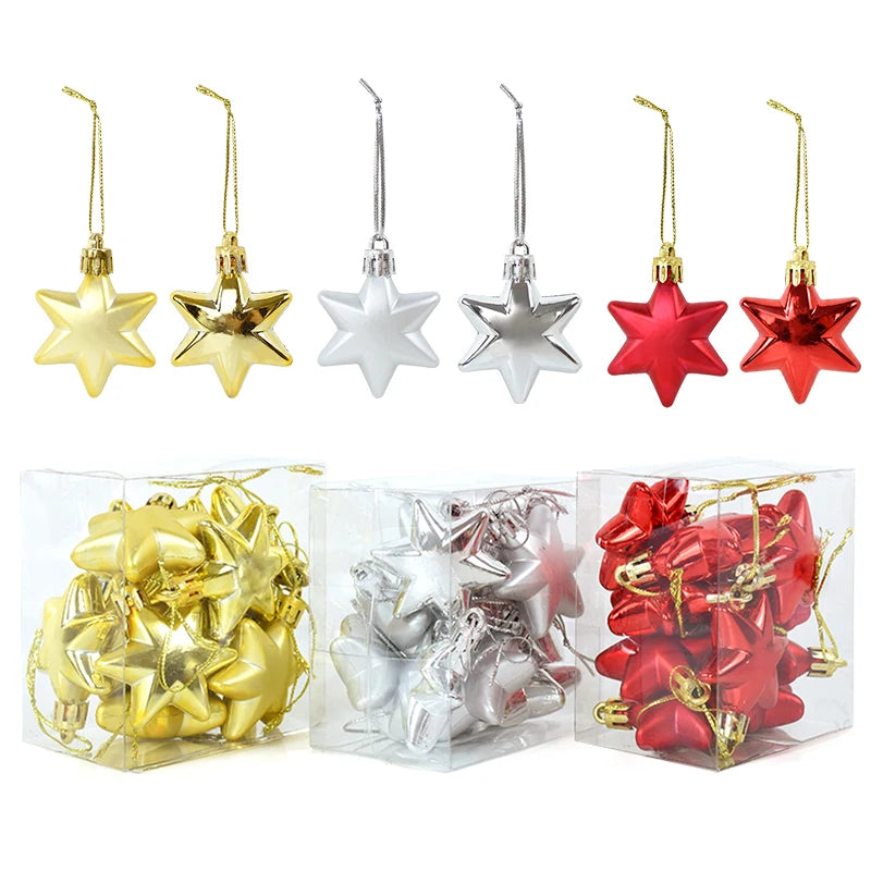Choice Weihnachtskugeln Stern Gold - Kapazität 12 Stück Größe Ca.4 cm