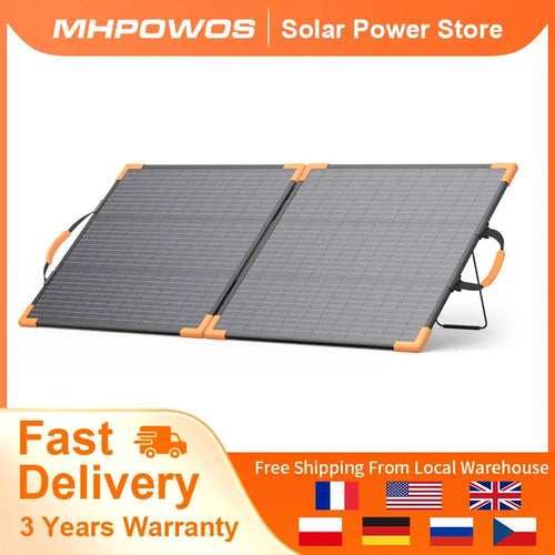MHPOWOS 100W Bifaziales Solarmodul Monokristallin Faltbares Panel