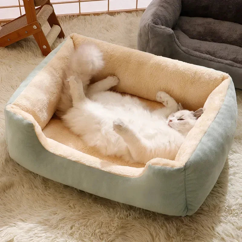 Cartoon Pet Soft Dog Bed House Winter Warming Large Dog House Warm Cat Nest Pet Bed Dog Mattress Pet Supplies