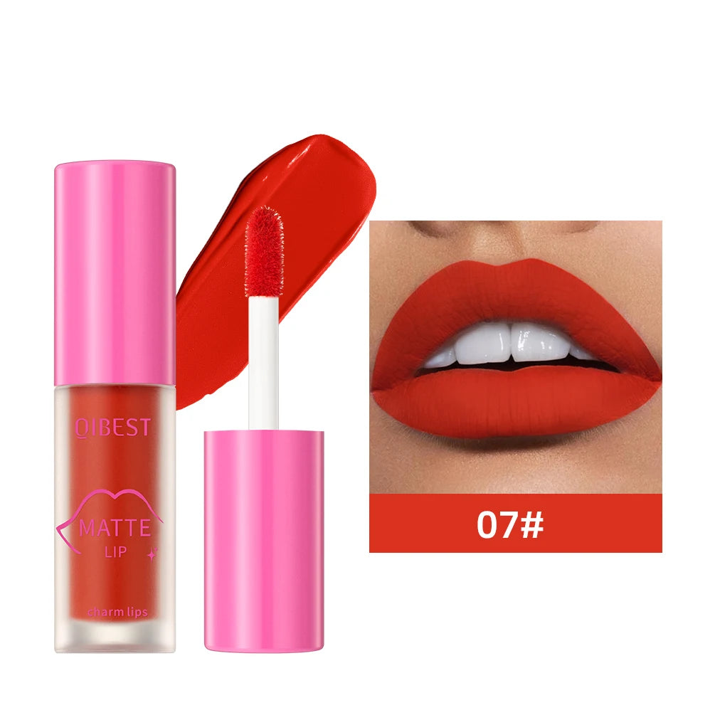 QiBest Matte Lipgloss Waterproof - 8 Farben 5ml Langanhaltend