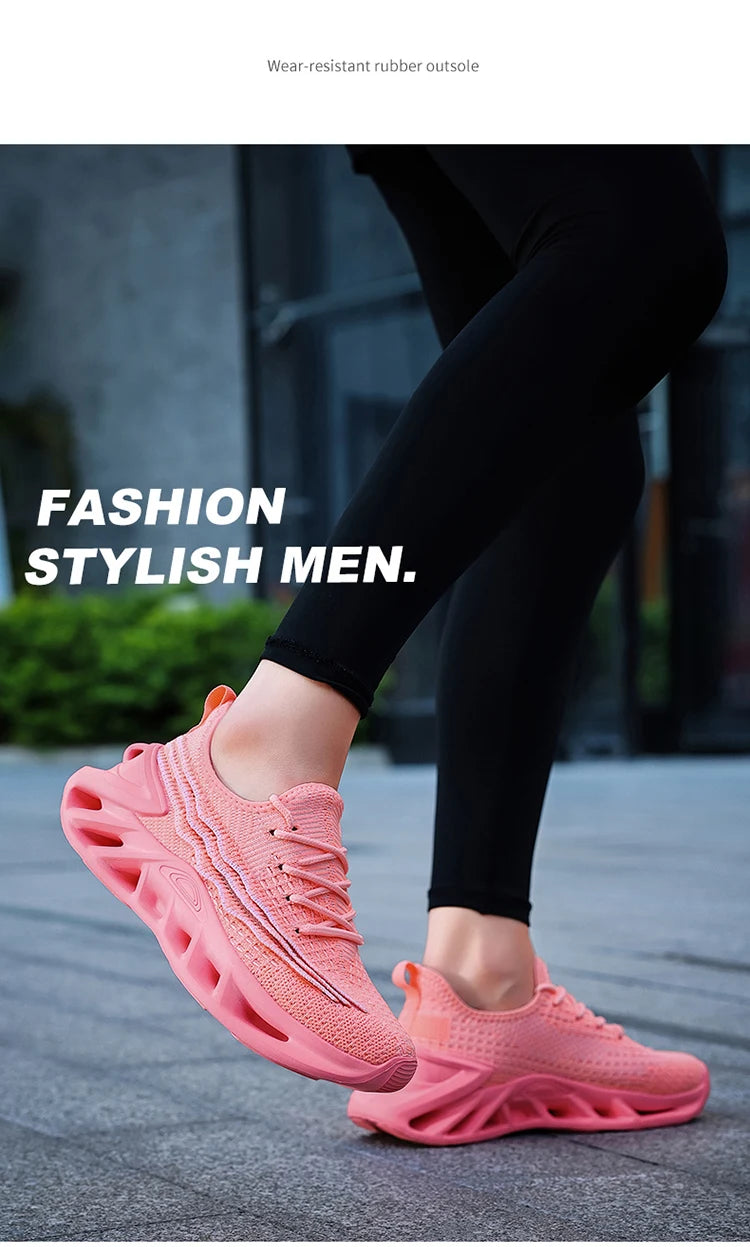 Herren Sneakers Leicht Laufschuhe Atmungsaktiv Mesh Komfortabel EVA Dick Sohle Rutschfest Tennis Walking Weiß Schuhe Für Männer