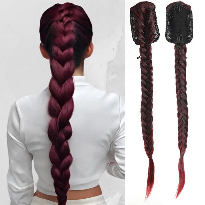 Ponytail extensions – 24 inch synthetic curly drawstring hairpiece for women