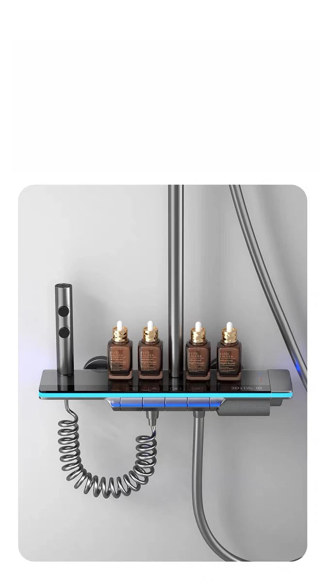 Goy Duschset LED Anzeige - Durchfluss 8 L Leistung 9 W Maße 1200x200