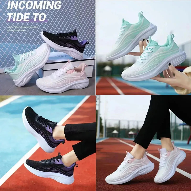 Womens Running Shoes Breathable Sport Tennis Sneakers Athletic Outdoor Gym Training Jogging Walking Shoes for Ladies