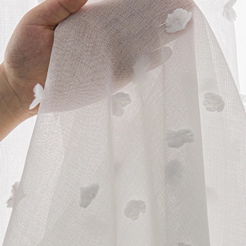 Cute Style White Short Curtains For Living Room Bedroom Curtains For Chic Girls Kids Window Kitchen Bathroom Camper Small Drapes