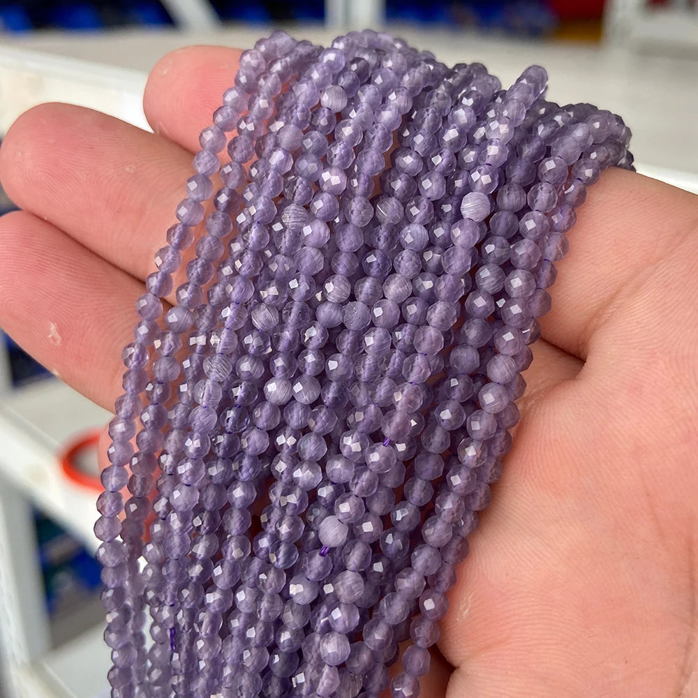 Mărgele de zirconiu Vinswet fațetate - 2-4 mm, 36-38 cm, 3-10 g