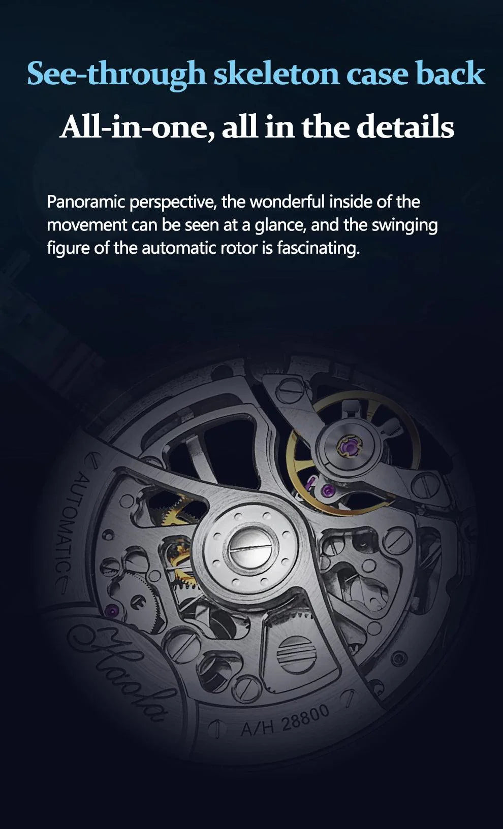 Haofa skeleton,Luxury automatic mechanical watch