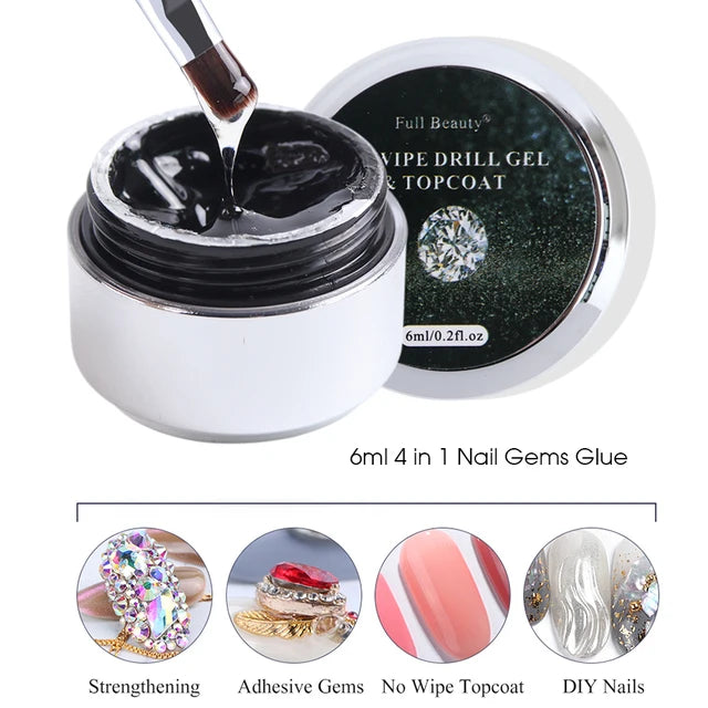 SA781 No Wipe Klar Gel - Transparent 6ml UV Topcoat Glanz