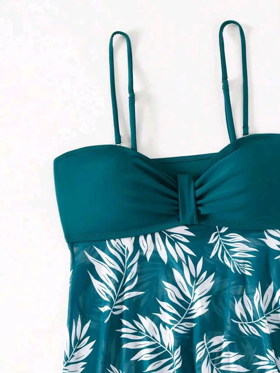 Tankini-Set 2025: lyric Short Dress Tankini With Shorts Swimsuit Women Swimwear - Female Padded Printed Bathing Swim Suit Swimming Beachwear Summer Collection