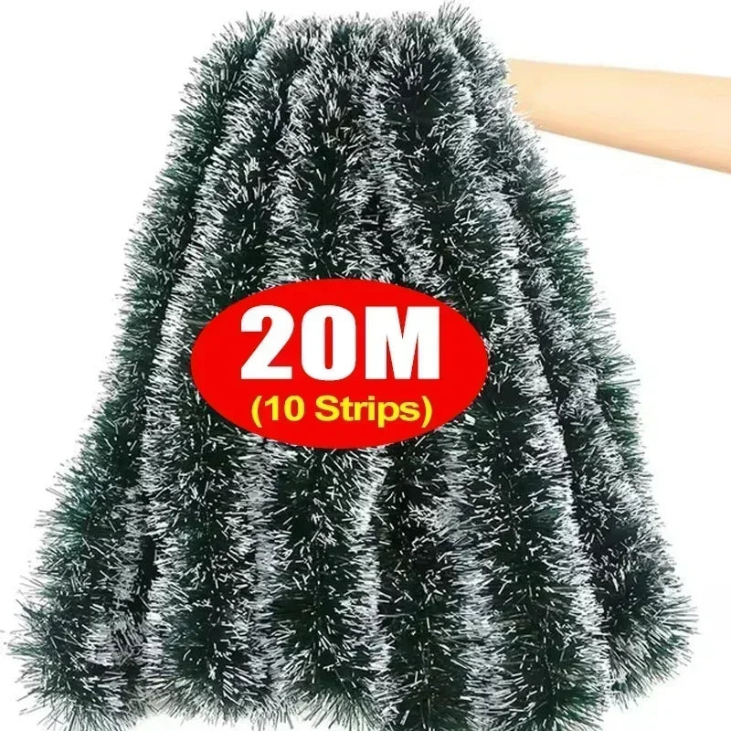 Weihnachten Lametta Girlande Bänder Ornamente Weihnachtsbaum hängen hängende Band Indoor Treppe Kamin Fenster Dekoration Kranz