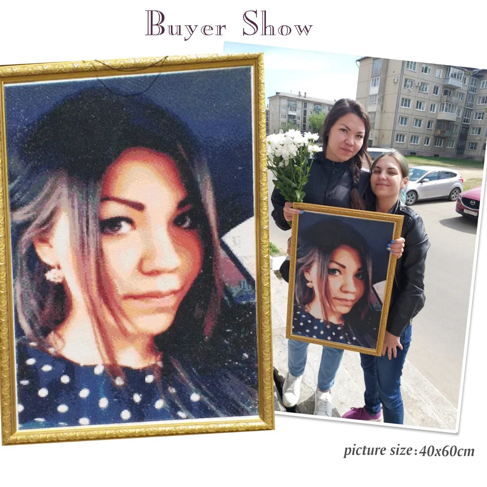 HUACAN Foto Anpassen Diamond Painting Kreuzstich Voll Quadrat Bild von Strass DIY Diamond Mosaik Diamond Stickerei Sale