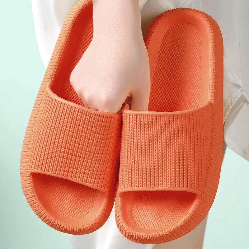 Frauen Dick Plattform Cloud Hausschuhe Sommer Strand Eva Weich Sohle Slide Sandalen Freizeit Männer Damen Innen Badezimmer Anti-Rutsch Schuhe