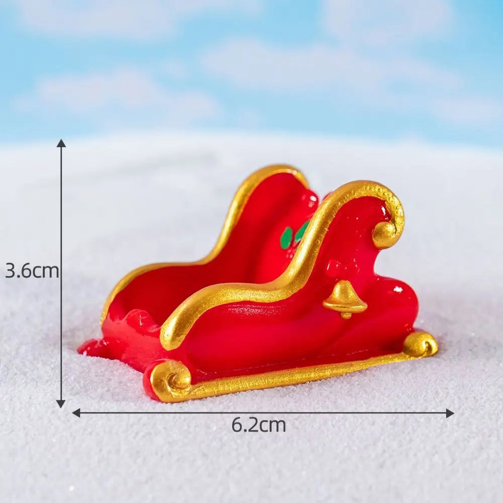 Funny Bonsai Decor Weihnachtsszene Santa Figuren - Mini Harz Schnee-Design