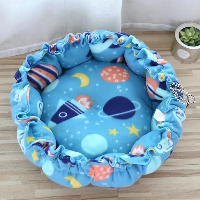 Rundes Katzen Bett 2025 - Plüsch Haus Langes Haustier Bett - Katzen Kissen Hunde Matte Warm Home Waschbar Hunde Sofa Weich Pet Accessories
