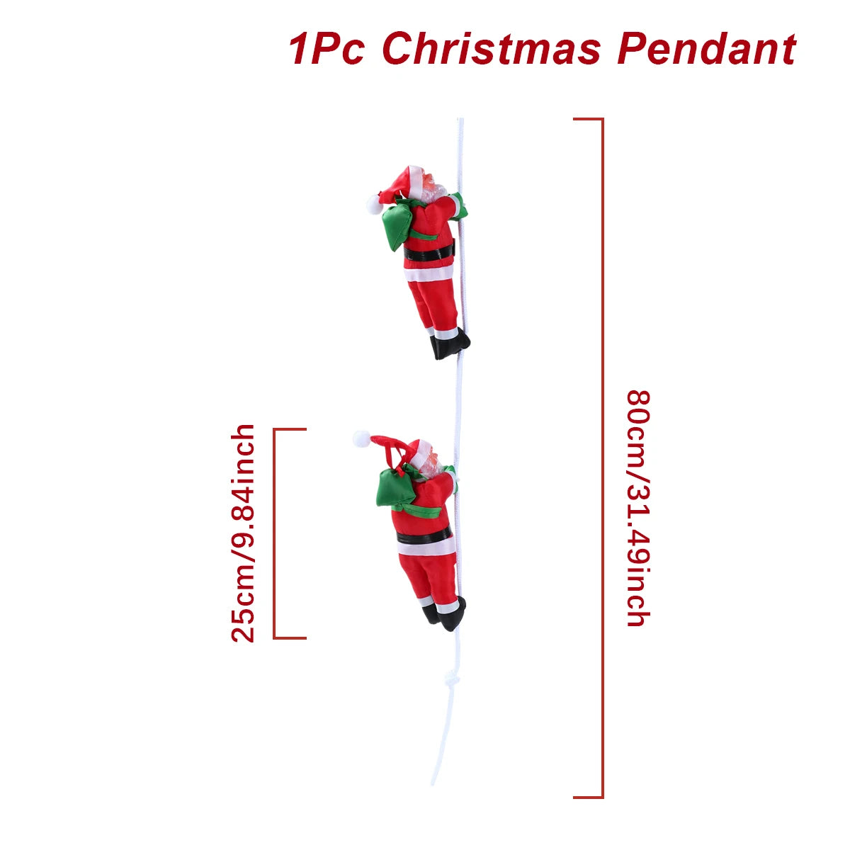 Choice SantaKletter Anhänger Weihnachtsschmuck - Größe 5,2 cm, Holz