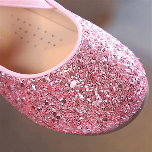 Mädchen Prinzessin Schuhe 2025 - Frühling Herbst Baby Weiche Sohle Tanz Ballet Flats - Rosa Bling Süße Schuhe 7-13J Größe 26-35