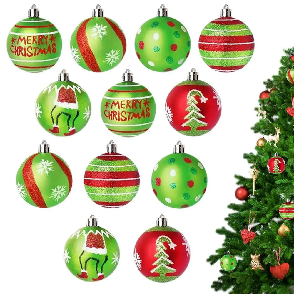 Choice Weihnachtskugeln Glitzer - Inhalt 12 Kugeln, Größe 6 cm, Kunststoff