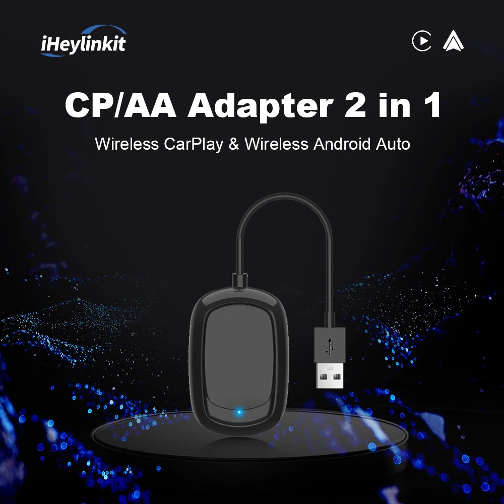 IHeylinkit 2024 New 2 In 1 Mini Wireless Carplay Android auto Wireless Adapter Smart connectivity for most vehicle models