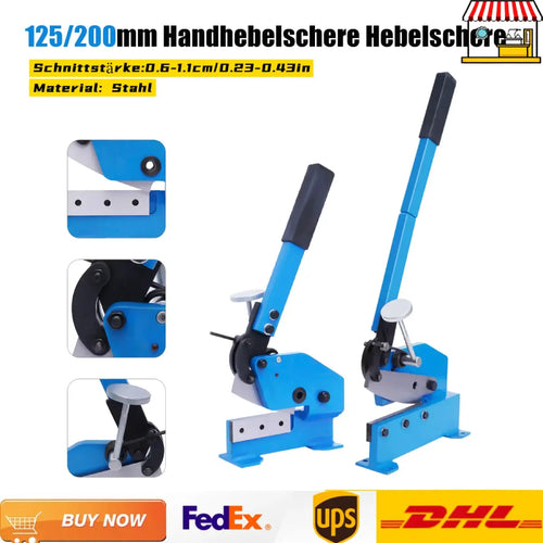 125 mm/200 mm Handhebelschere |   Hand Sheet Guillotine |   Manueller Tischschere aus Metall
