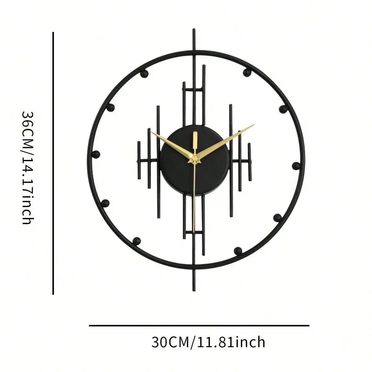 Choice YH2587 Minimal Wanduhr - 30cm Metall Batterie