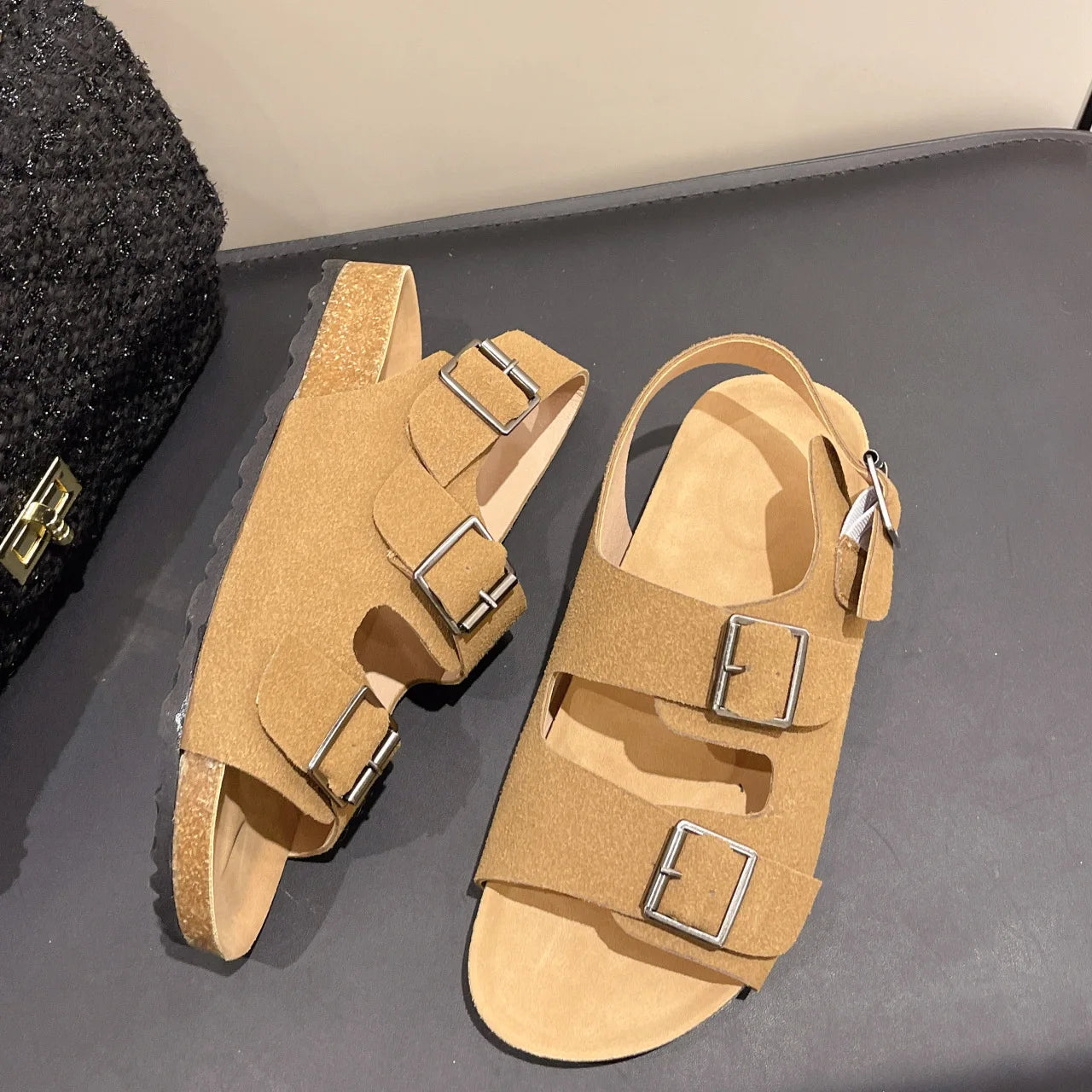 Damen-Vintage-Sandalen 2025: Anti-Slip Matte Platform Beach Casual - Retro-Charme Größe 36-42