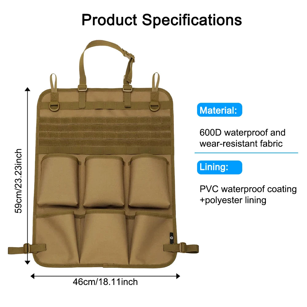 High-Capacity Car Back Seat Storage Bag Organizer Universal Multifunction Tidying Pocket Storage Pocket Hanging Car Accessories