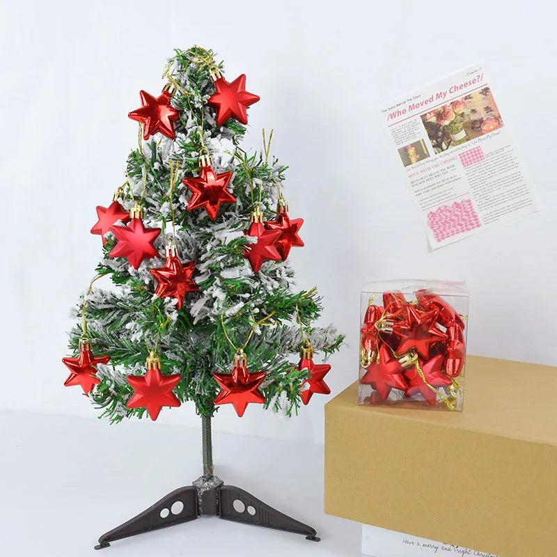 Choice Weihnachtskugeln Stern Gold - Kapazität 12 Stück Größe Ca.4 cm